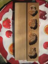 Jiaodong carved a row of 4-hole baby favorite flower cat butterfly food mold pastry mold Qiaodong