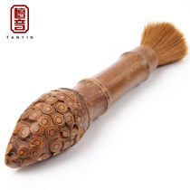 Natural bamboo root carving pot pen kung fu tea set brush brush does not lose hair wash tea pen tea brush brush tea brush