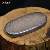 (Shangmeitang sterling silver box) Japanese famous sterling silver handmade hammer eye incense box fragrant way utility can put cigarette pieces