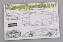 HobbyDesign Etch Sheet 1 24 Lamborghini Veneno with F HD02-0278
