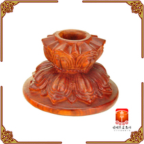 (Yuanyun) Red sandalwood hand-cranked warp wheel special exquisite lotus base medium trumpet