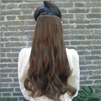  Simulation hair one-piece wig piece Female big wavy long curly hair piece thickened pear flower hair piece incognito invisible hair extension piece