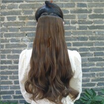 Simulation hair one-piece wig piece Female big wavy long curly hair piece thickened pear flower hair piece Incognito invisible hair piece