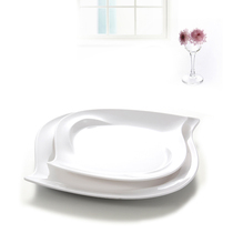 High-grade art imitation porcelain melamine A5 plate Hotel heat-resistant dishes seafood fruit snacks noodles plate resistant to fall tableware