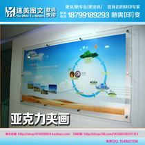 Horizontal and vertical dual-use image publicity double transparent splint Acrylic frame exhibition board production poster advertising display board