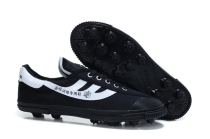 Double star A B football shoes Mens and womens childrens general black nail shoes classic canvas football training shoes