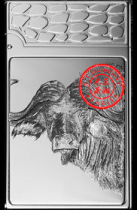 Original Dupont STDupont anti-fan Ligne2Torch Palladium plated African five beasts 23007 Bison