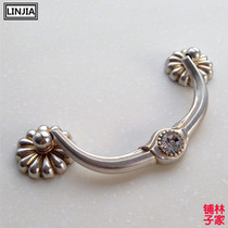 Ancient silver European antique diamond wardrobe cabinet door drawer handle handle simple furniture pastoral Diamond handle 8912