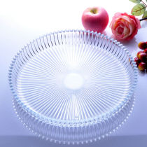 Large crystal tea tray Glass cup tray Dried fruit tray Household fruit tray Candy tray Candy European style