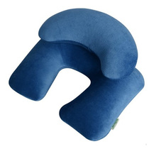  Travel supplies Business travel Sambo velvet double-layer mother and child inflatable pillow Neck protection U-shaped plane pillow