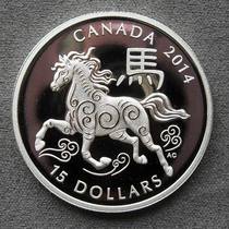 Canada 2014 Year of the Horse silver coin new boutique box 9999 exquisite silver coin xx