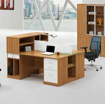 Jinan office furniture desk 2-person panel combination work position staff supervisor with filing cabinet desk