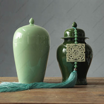 Treasure old craftsmen pure glaze town house General jar set up modern Oriental] small jade peed set special Fengtian