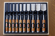  Japanese woodworking chisel carving chisel flat shovel 10 sets Anlai white paper steel