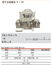 ZSI 2 5 Weidmiller fuse type terminal fuse terminal 1616400000