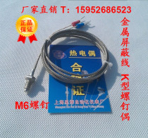 Shield wire screw couple K type E-type screw couple K type thermocouple temperature sensor M6 M5 M8 thread