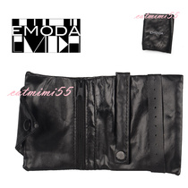 Japanese multifunctional pu black vintage jewelry bag earring bag small bag bag