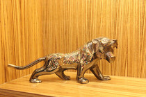 Pakistan traditional handicrafts 16-inch copper carving color point fierce tiger manufacturers custom direct sales