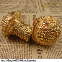 Buddhist Supplies Nepal Red Copper Full-Time Gold Donka Shaft Headgear (1 pair)