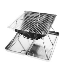 New oven outdoor charcoal home 3-5 people grill stainless steel folding barbecue stove