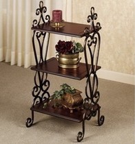 European style retro living room coffee table corner a few side iron storage rack storage rack bookshelf magazine phone rack Third floor