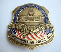 American metal badge Washington Metropolitan badge cap waist seal pure copper