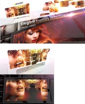 Jewel texture flat panel shows Slide pictures Write a real album promotional display AE template A186