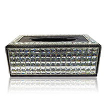 Creative home accessories with diamonds and rhinestones Crystal tissue box car tissue box car paper box
