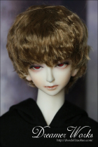 BJD SD 3 sub-wig hair imitation horse seater noble bronzed short hair leaves brown 1 3