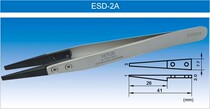 Vetus 130mm Flat Head Tweezers ESD-2A Interchangeable Head Stainless steel antistatic tweezers