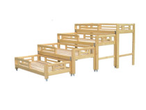 Wholesale solid wood bed pine bed kindergarten childrens wooden bed solid wood four-story push bed can be disassembled and customized
