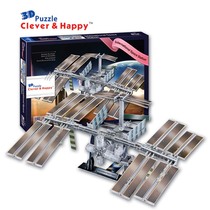 Cherobon Three-dimensional Jigsaw Puzzle International Space Station Children Puzzle Toy Adult Puzzle Diy Paper Spaceflight Model