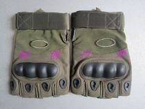 Outdoor Anti-Slip Riding Gdou Semi-Finger Gloves Mens Outdoor Glove Army Green Gloves