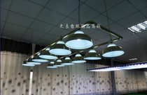 Multiple snooker table double-row billiards shadowless lights LED energy-saving gold-plated crystal lampshade green cover billiard light