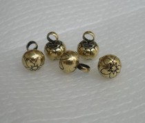 Solid brass buckle Pear Flowers Bronze Buckle Pentagram Brass Button Brass Button DIY copper pendant accessories