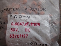 Panasonic earth color metallized film capacitor 4n7 50VDC0 0047uf50VDC 472 50VDC 10%