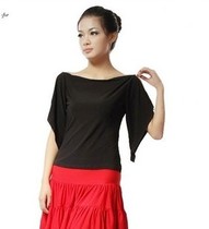 Betty Dance Suit with wide sleeves Diamond Beads Buttoned for Latin dance Moden dance blouses Y72