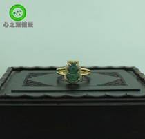 (Xing Family Workshop) Emerald Gourd Ring Personality Customized 18K Gold Inlay 102708