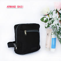  Pure black waterproof cosmetic bag hand bag men and women carry-on storage bag ID bag wash bag European and American popular bag