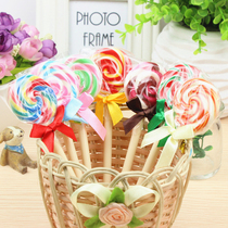 (Youpercent) Korean stationery new stick candy ballpoint pen color small butterfly knot wave stick candy pen