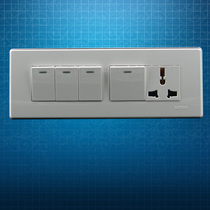 Simon switch socket panel 118 series 51A silver side 120 four-open zone 10a three-hole one flagship shop