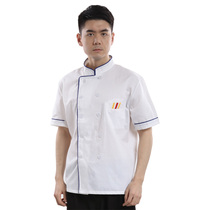 Workwear Hotel Catering Short Sleeve Summer Chefs Wear Thin White Big Code Chefs Breathable No Balls