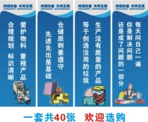 Factory workshop safety production slogan signboard corporate culture quality management fire signs sticker wall chart