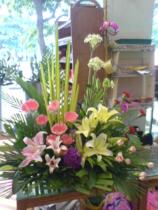 Opening the flower basket moving to the blessing of the flower basket the flower basket the flower delivery of Shanghai flower shop