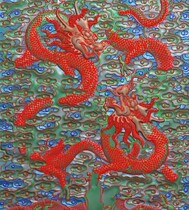 Dragon top box cabinet set of 9 pieces of engraved template engraving material relief map grayscale map wired original image