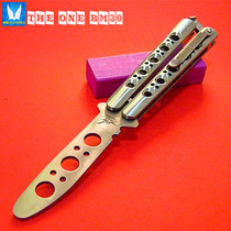 ONE INTEGRATED HANDLE bm30 butterfly practice ballisong flower style training tool without cutting edge butterfly knife toy