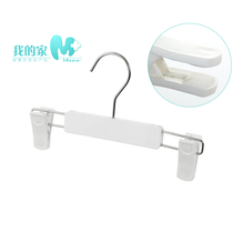 White childrens plastic hanger pants rack childrens clothing store clothes hanging new material non-slip clip set Wholesale