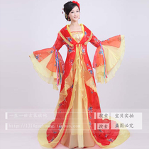 The Tang Dynasty Guifei Costume Womens Ancient Feigfu Great Tug Tail Clothing Queen Clothing Film and TV Stage Performance Costume Photography