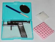 Stainless steel ear piercing gun ear piercing gun ear piercing device send 48 pairs of earrings 98 earplugs