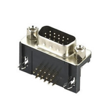 VGA socket DR15 pin seat male head three row 15 pin 90 degree bending foot welding plate physical shop